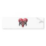 Broken Heart Tribal Bumper Stickers