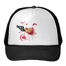 Broken heart trucker hat