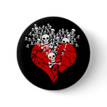 Broken Heart with Skulls buttons