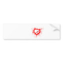 Broken Hearted Small - Emo Alternative Grunge bumper stickers