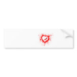 Broken Hearted Small - Emo Alternative Grunge bumper stickers