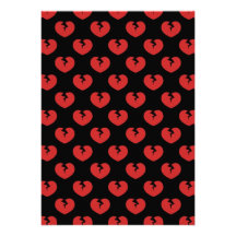 Broken hearts pattern invites