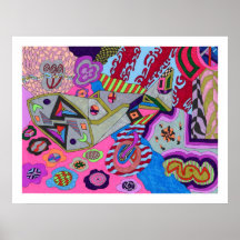 "Broken Wing" Abstract Art Poster