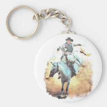 bronc rider keychain