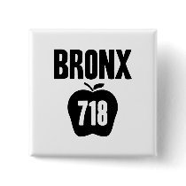 Bronx With Big Apple & 718 Area Code Cutout Pins