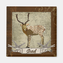 Bronze Buck Dad Magnet