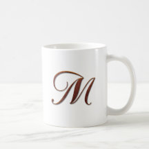 Bronze Clay Monogram Mugs