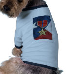 Bronze Star on American flag pet clothing
