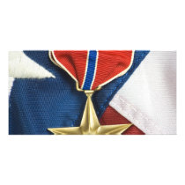 Bronze Star on American flag