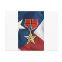 Bronze Star on American flag