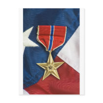 Bronze Star on American flag