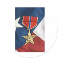 Bronze Star on American flag