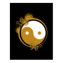 Bronze Yin Yang Postcards