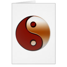 Bronzed Yin Yang Greeting Card