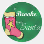 Brooke Personalised Stocking Label Stickers
