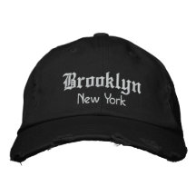 brooklyn bold embroidered baseball cap
