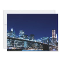 Brooklyn Bridge and Manhattan Skyline Personalized Invitation