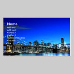 Brooklyn Bridge At Night, New York City business cards