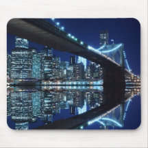 Brooklyn Bridge at Night, New York City Mouse Mats
