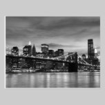 Brooklyn Bridge at Night, New York City postcards