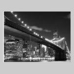 Brooklyn Bridge at Night, New York City postcards