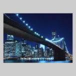 Brooklyn Bridge at Night, New York invitations