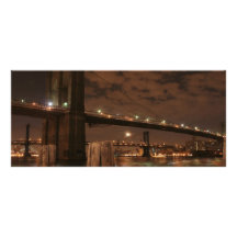 Brooklyn Bridge at Night Rack Card