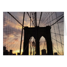 Brooklyn Bridge at Sunset Greeting Card