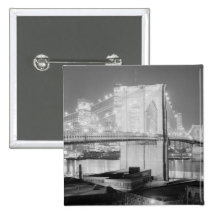 Brooklyn Bridge Black & White Buttons