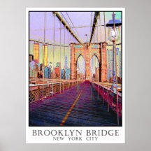 Brooklyn Bridge, New York City Poster