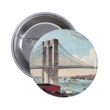 Brooklyn Bridge painting Buttons