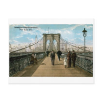 Brooklyn Bridge Promenade, New York City Postcard