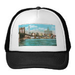 Brooklyn Bridge, Woolworth and Municipal... Hats