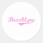 Brooklyn Classic Style Name Round Sticker