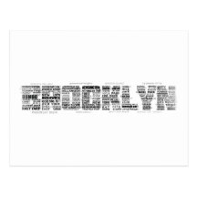 Brooklyn NY Typography Design Postcards