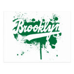 Brooklyn Painted Green Postcard