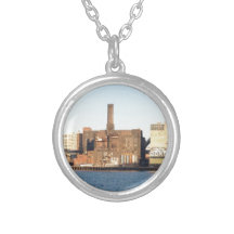 Brooklyn Warehouses across the East River Personalized Necklace