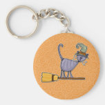 broomstick kitty key chain
