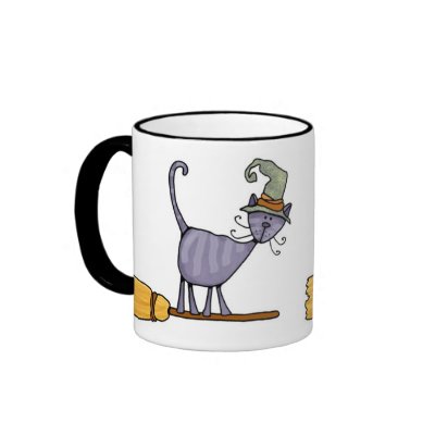 broomstick kitty mug by cfkaatje