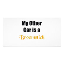Broomstick Photo Card