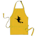 Broomstick Witch Silhouette Apron
