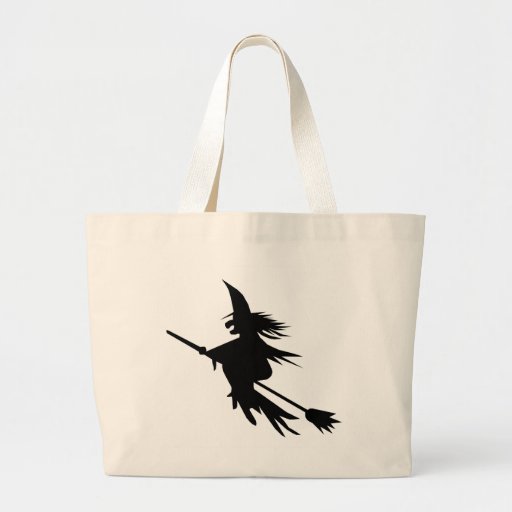 Broomstick Witch Silhouette Bags