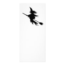 Broomstick Witch Silhouette Custom Announcement