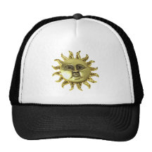 Brosche Sonne brooch sun Baseballcap
