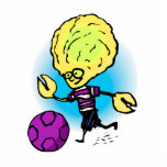 Brother Alien Playing Soccer photo sculptures