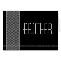 BROTHER - Best Man - Black and Silver Checks Cards