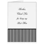 Brother Best Man Thank You Card