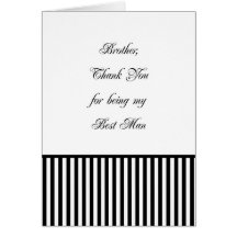 Brother Best Man Thank You Card