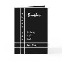 BROTHER - Best Man Wedding Thank You