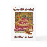 Brother In Law 48th Birthday Card - Birthday Cakes